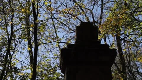 Monument in a forest Видео 8968667