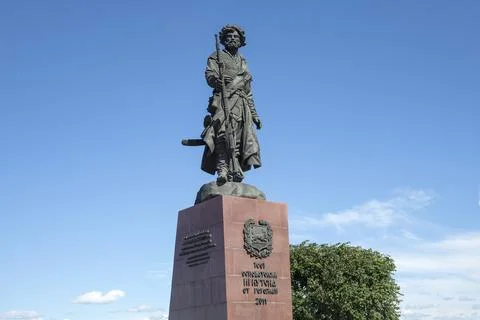 Monument to the founders of Irkutsk Stock Photos