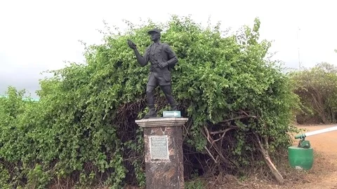 Monument on Galapagos. Stock Footage