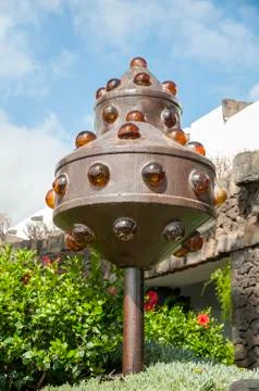 Monument in the garden Stock Photos