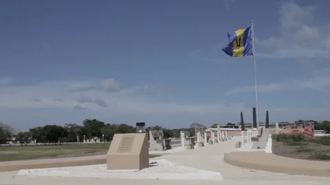 Monument at the Garrison Savannah in Barbados Stock Footage