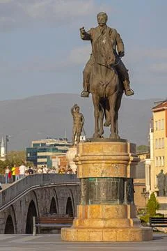 Monument Goce Delcev Stock-Fotos