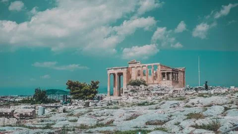 A monument in greece 스톡 사진