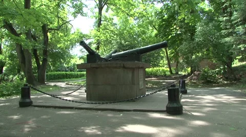 Monument Guns in Lipetsk Stockbeeldmateriaal 1104546
