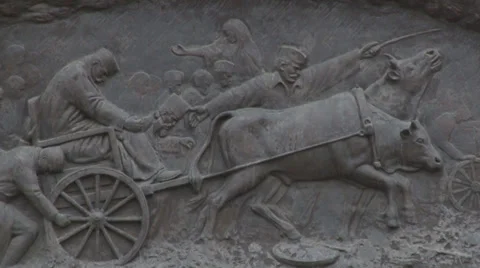 Monument to the hero on horseback Stock-Footage 37256218