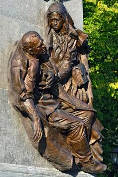 Monument to the heroes of the first world war (fragment). kaliningrad, russia Stock Photos