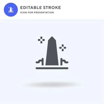 Monument icon vector, filled flat sign, solid pictogram isolated on white, lo Stock-Illustration