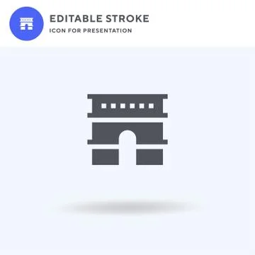 Monument icon vector, filled flat sign, solid pictogram isolated on white, logo 스톡 일러스트