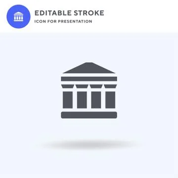 Monument icon vector, filled flat sign, solid pictogram isolated on white, logo Stock Illustration