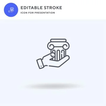 Monument icon vector, filled flat sign, solid pictogram isolated on white, logo 스톡 일러스트