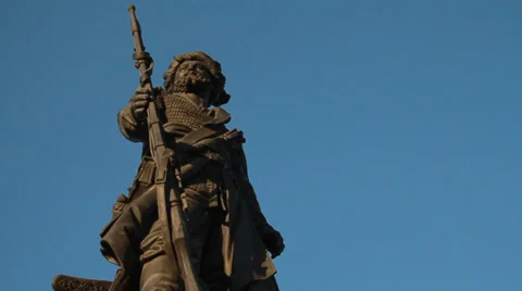 The monument in Irkutsk Stock Footage 32254462