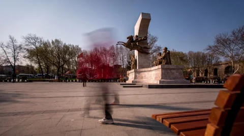 Monument in Istanbul Stock Footage 38301106