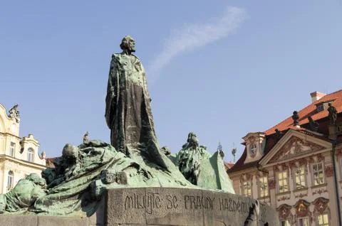 Monument of jan hus Stock Photos