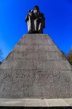 The monument of Jan Zizka from Trocnov Stock Photos
