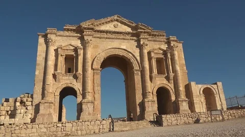 Monument in Jerash Stock Footage 83446483