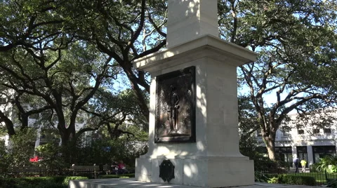Monument, johnson square savannah, ga, usa Stock Footage 44930814