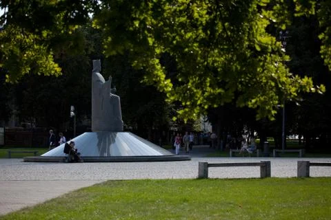 Monument of King Mindaugas Stock Photos