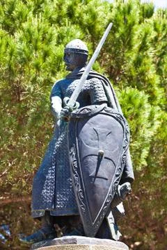 Monument of a knight Stock Photos