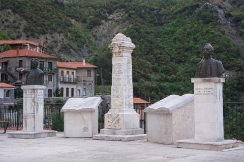 Monument in Langadia. Greece Stock Photos