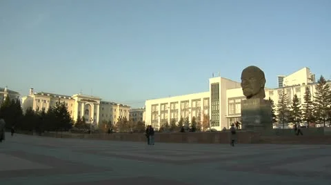 A monument to Lenin Stock Footage 10840431