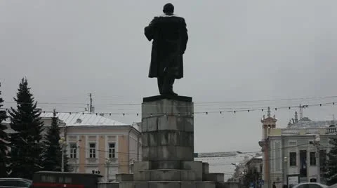 Monument to Lenin Stock Footage 12602602