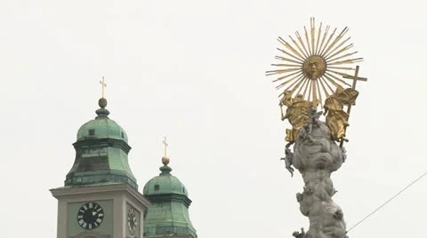 Monument in Linz 스톡 동영상 21744234