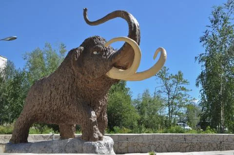 Monument mammoth. Stock Photos
