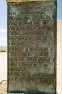 A Monument marking the precise spot where Christopher Columbus fleet of three Stock Photos