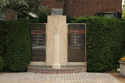 Monument in memory of the victims of the second world war in Boskoop, the Net Stock Photos