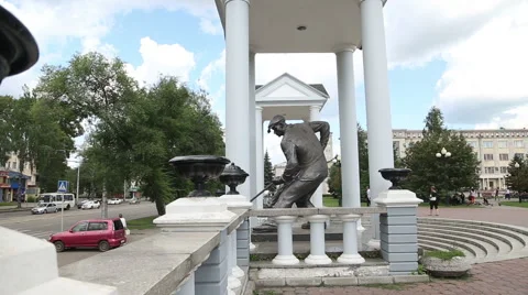 The monument to metallurgists Stock Footage 61580681