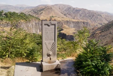 Monument in the mountains. Foto stock