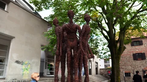 Monument near the Maribor Synagogue Stock Footage 220340479