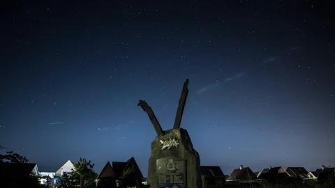 Monument at night (4K Timelapse) 스톡 동영상 113871542