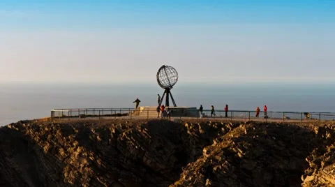 Monument at the North Cape 스톡 동영상 8510453