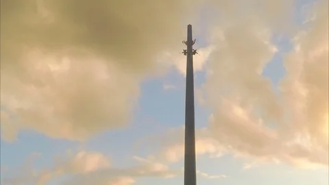 Monument In the Park in summer Timelapse 스톡 동영상 82049561