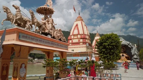 Monument in Parmath Niketan, Rishikesh. Видео 117827288