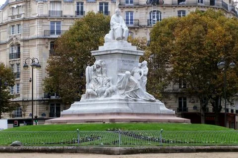 Monument to Pasteur in Paris Stock Photos