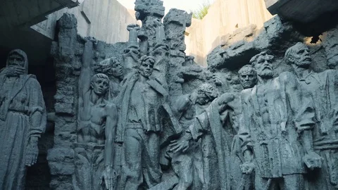Monument to the people of war. Stock Footage 128659526