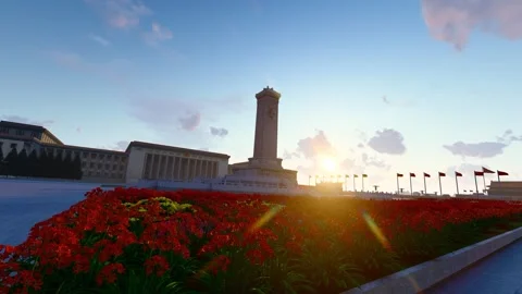 Monument to the People's Heroes Video stock 313779696