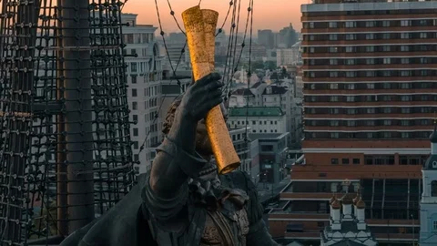 Monument To Peter The Great Vídeo Stock 78570917