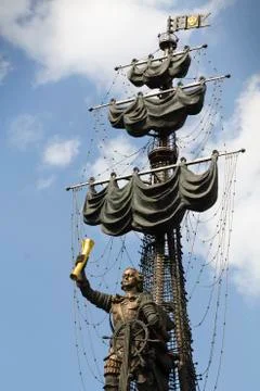 Monument of peter the great Stock Photos