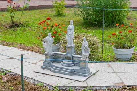 Monument to Princess Olga A collection of classical or neoclassical statues.. Stock Photos