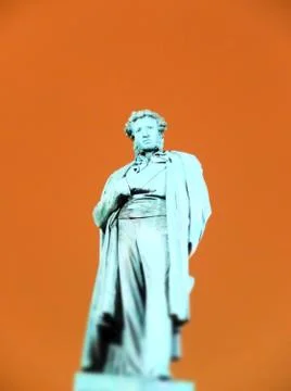 Monument to Pushkin, close up Stock Photos