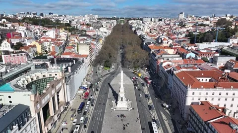 Monument To The Restorers At Lisbon In Lisbon District Portugal. Stock Footage 303459568