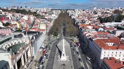 Monument To The Restorers At Lisbon In Lisbon District Portugal. Stock Footage 306442764