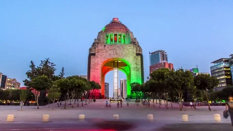 Monument to the Revolution Sunset Vídeo Stock 74219274