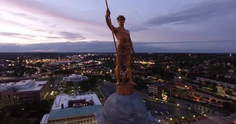 Monument on Rhode Island State Hous Providence Stock Footage 93282901