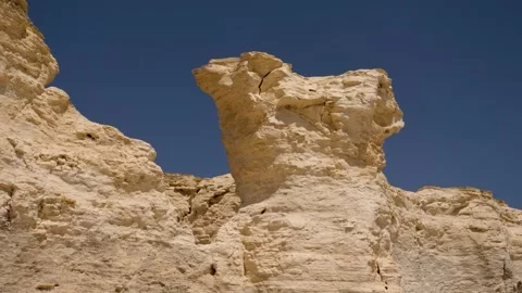 Monument Rocks Chalk Tower, Kansas Stock Footage 340013341