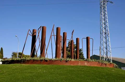 Monument at roundabout Stock Photos