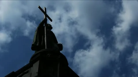 Monument of Saint Vladimyr Stock Footage 11875660